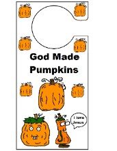 God Made Pumpkins Doorknob Hanger