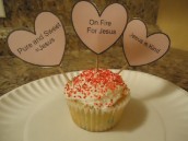 Valentine's Day Crafts- Valentine Jesus Sweetheart candy Cupcakes