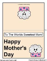 Printable Mother's Day Card  For Kids To Color