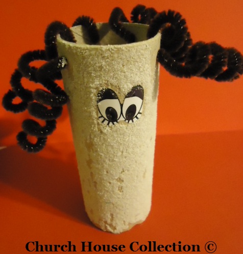 Lot's Wife Pillar of Salt Toilet Paper Roll Craft